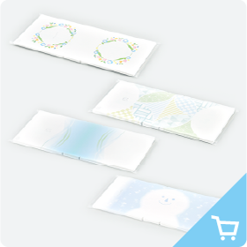 折りなしタイプ白セット(花・和・波・雪)イメージ